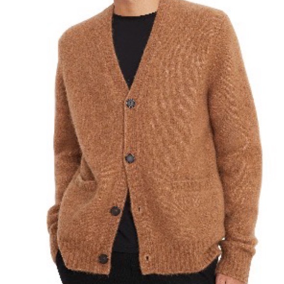 Vince Men's Brown Cardigan Sweater